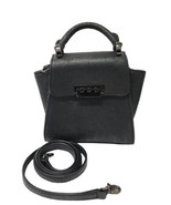 ZAC POSEN Eartha Iconic Mini Top Handle Black Suede Leather Crossbody Bag - $99.00