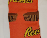 Reese&#39;s Peanut Butter Cups Men&#39;s Novelty Crew Socks Orange 1 Pair Shoe S... - $11.64