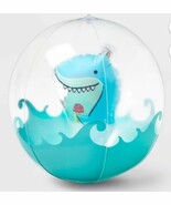 Two (2) Sun Squad ~ Inflatable ~ Transparent ~ 17.5&quot; Beach Balls ~ SHARK... - $356.03 MXN