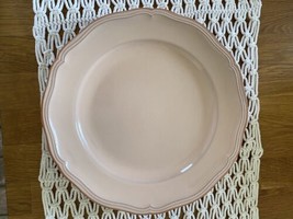 Loneoak &amp; Co Queen Anne Pink Blush Dinner Plate 12.5&quot; Teracotta Retired X 8 - £73.47 GBP