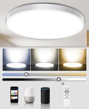 Dimmable, Remote-Controlled, Low-Profile, 12 Inch, 24 Watt Round, And Kitchens. - £30.57 GBP