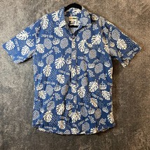 Tipsy Elves Hawaiian Shirt Mens XXL Blue Floral Beach Chive On Crown Tro... - $12.63