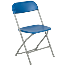 Premium Blue Folding Chair with 650 lb Capacity for Events - $69.47