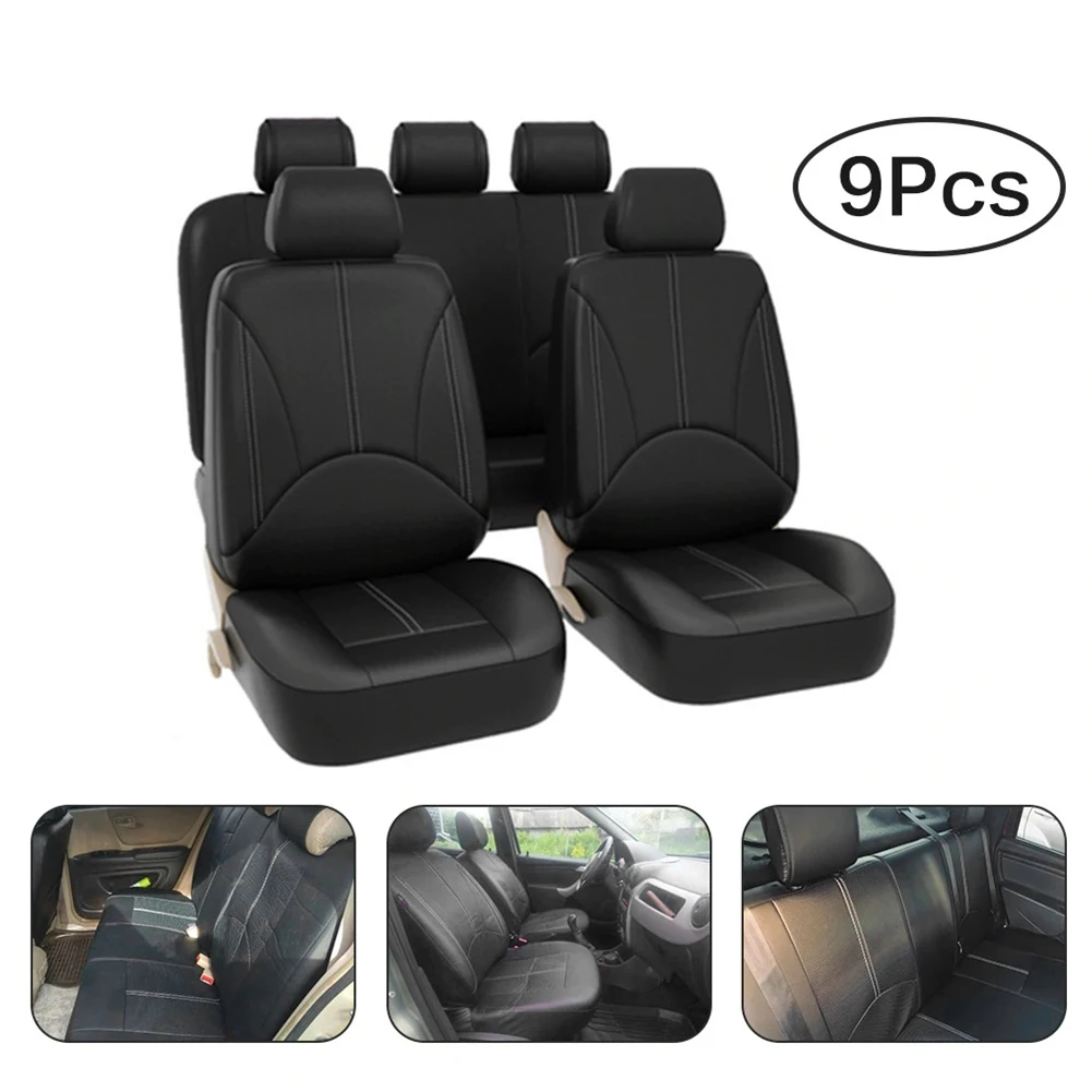 Universal PU Leather Car Seat Covers Set Auto Seat Protector Interior Styling - $18.87+