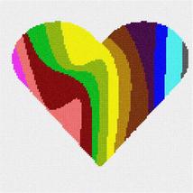 Pepita Needlepoint kit: Heart Palette Silhouette, 7&quot; x 7&quot; - $50.00+