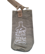 Love The Wine You’re With Tote Bottle Carrier Beverage Canvas Gift Bag H... - $347.88 MXN