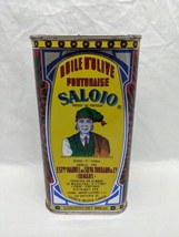 **EMPTY TIN ** Saloio Portugaise Olive Oil Tin 4&quot; X 2 1/2&quot; X 7&quot; - £34.73 GBP