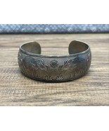 Vintage Silver Tone Bracelet Indian Elephant 8 Inch Adjustable CV JD - $23.00 CAD