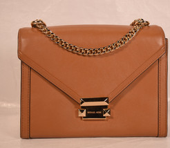 Michael by Michael Kors Womens Brown Leather Whitney Handbag Purse Eveni... - £78.22 GBP
