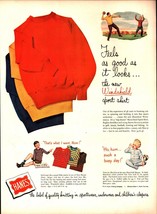 1947 Hanes Clothing Family Baby Boy Sweaters Fashion Vintage Print Ad d1 - £19.21 GBP