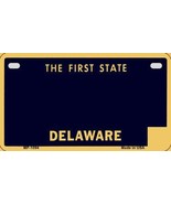 Delaware State Background Metal Novelty Motorcycle License Plate - £15.14 GBP