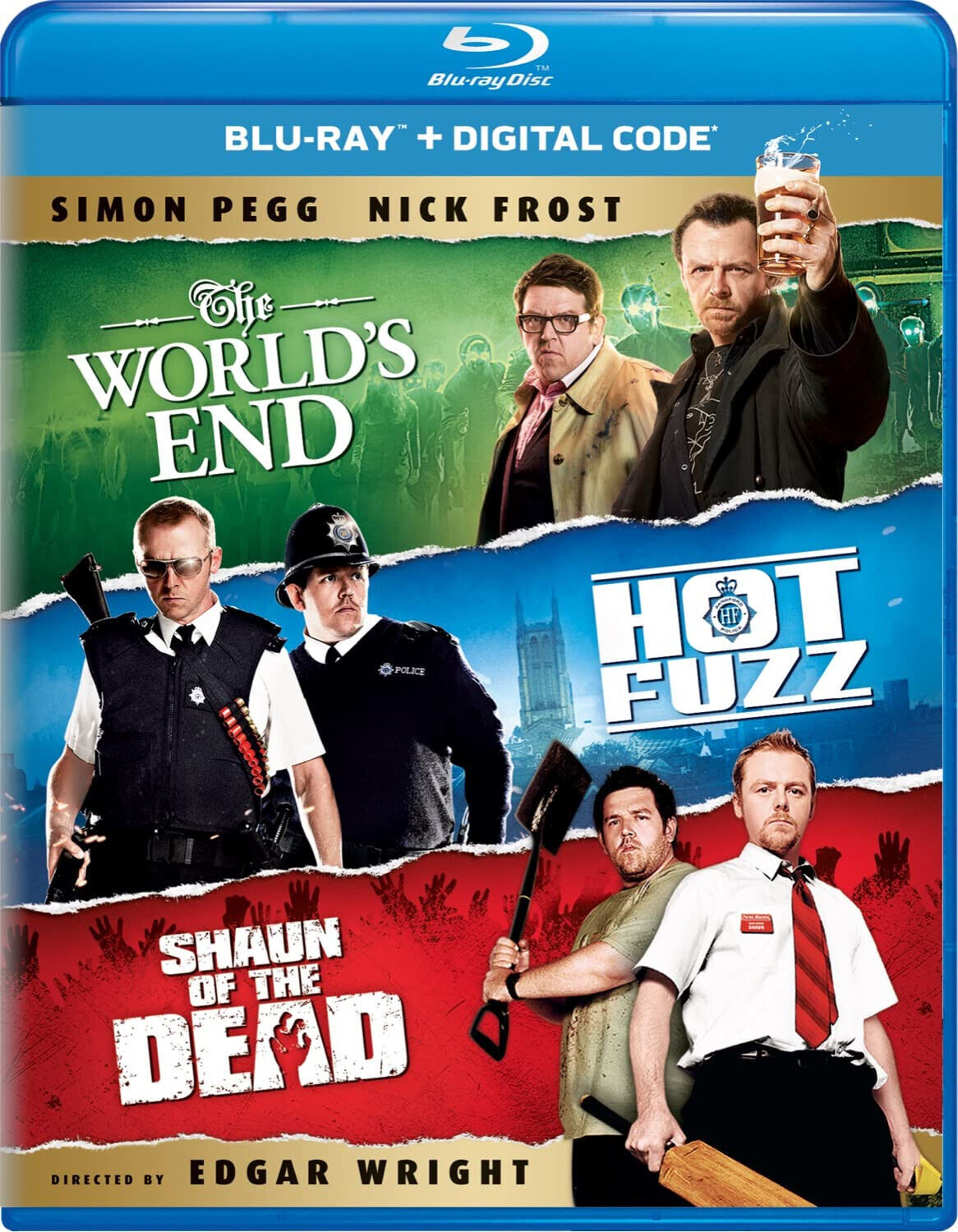 Shaun of the Dead / Hot Fuzz / The World's End Trilogy [Blu-ray] - 3 Discs - $19.50