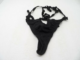 Adore Me Women&#39;s Risque Thong Panty 00462 Black Size Large - $87.35 MXN