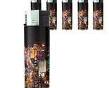 Set of 5 Cigarette Lighters Las Vegas Design 03 Vacation City Lights Cas... - $15.79