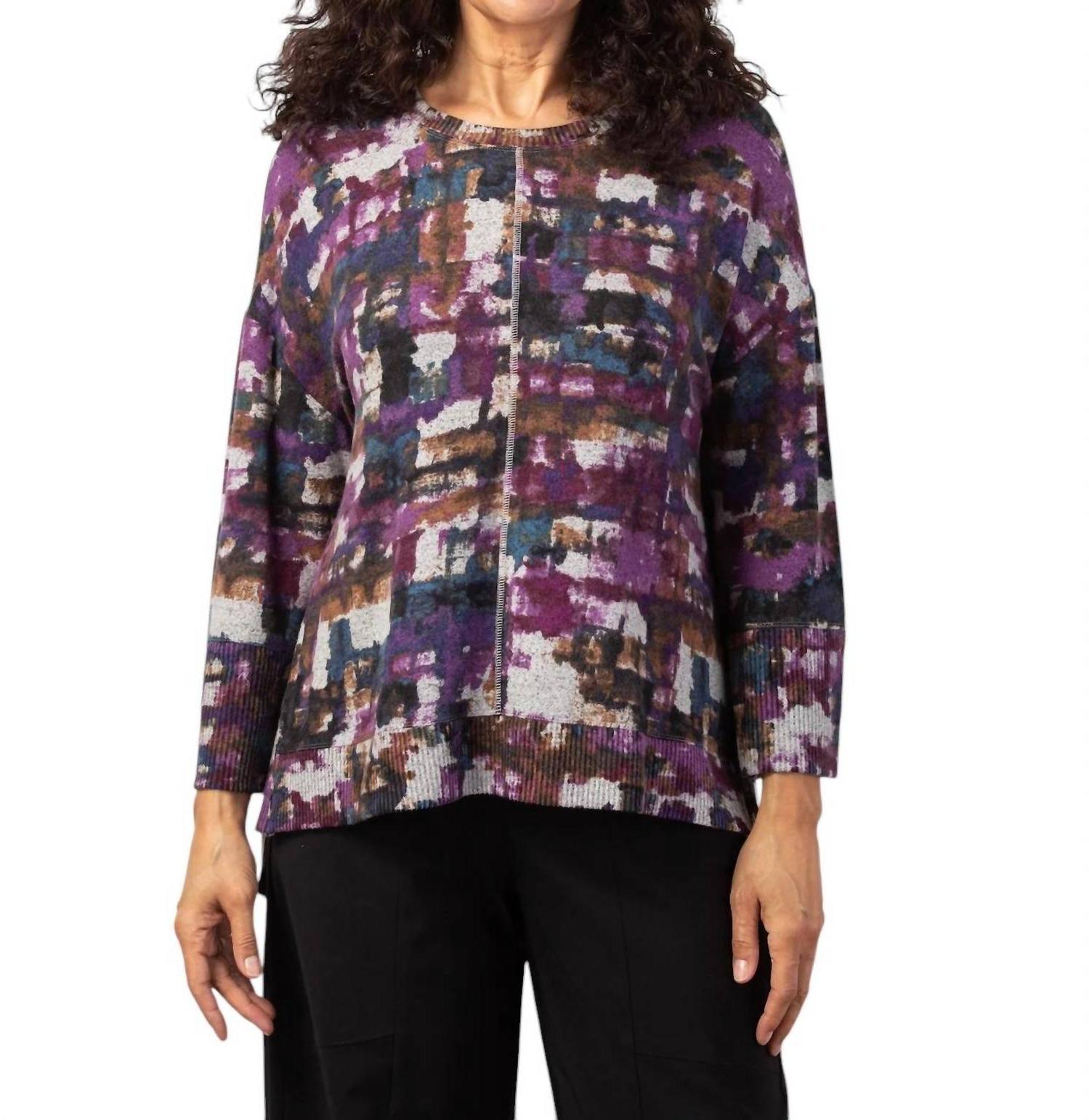 Habitat rib trim 3/4 sleeve boxy crew sweater size XL - $21.78