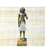 Handmade Tutankhamun Statue , carved egyptian king figurine,Majestic Pie... - $199.00