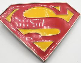 DC Comics SUPERMAN Italia Design Solid Enameled Brass Belt Buckle Triang... - £19.59 GBP