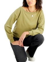 MSRP $60 Inc International Concepts Off-The-Shoulder Sweatshirt Green Size XL - £9.73 GBP