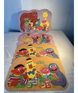 Vtg Sesame Street 4 Placemats Educational Games Double Sided Laminated. ... - £20.49 GBP