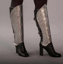 Medieval Knight Steel Leg Armor Greaves armor &quot;Queen of the Elven&quot; Halloween - £99.64 GBP