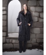&quot;The Black Mirage&quot; – Lamb Swakara Coat with Mink Fur Collar S/M Fast Shi... - €344,91 EUR