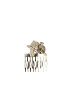 Maison Michel Paris By Laetitia Crahay Hair Clip Crystal Pave Hair Comb Gold - £631.16 GBP