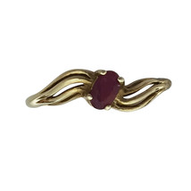 Oval Ruby Ring 14k Yellow Gold - £100.33 GBP