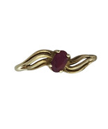 Oval Ruby Ring 14k Yellow Gold - £99.71 GBP