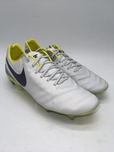 Womens Nike Tiempo Legend 6 VI SG-PRO ACC Size 8.5 Soccer Grey/Purple 827248-054 - £82.02 GBP