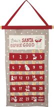 Advent Calendar Christmas Countdown Cloth Wall Hanging Dogs Santa Define... - $18.98 CAD