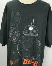 Star Wars Episode VII BB 8 T Shirt Size 2XL Gray Astro Droid Escape Mode  - $24.99