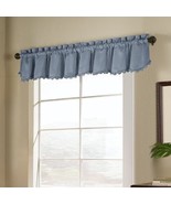 Blackstone 54&#39;&#39; X 15&#39;&#39; Window Curtain Loop Fringe Valance Blue - $9.99