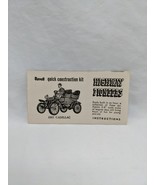 Revell Quick Construction Kit 1903 Cadillac Highway Pioneers Instructions - $14.85