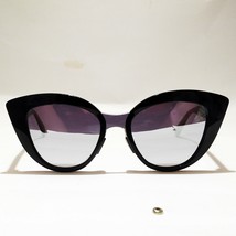 NWT- Italia Independent Messina 0936 009 Sunglasses Black Cateye Mirror Lenses - £65.82 GBP