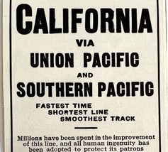 1904 Union Southern Pacific Railway California #2 Advertisement Railroad  - £13.76 GBP