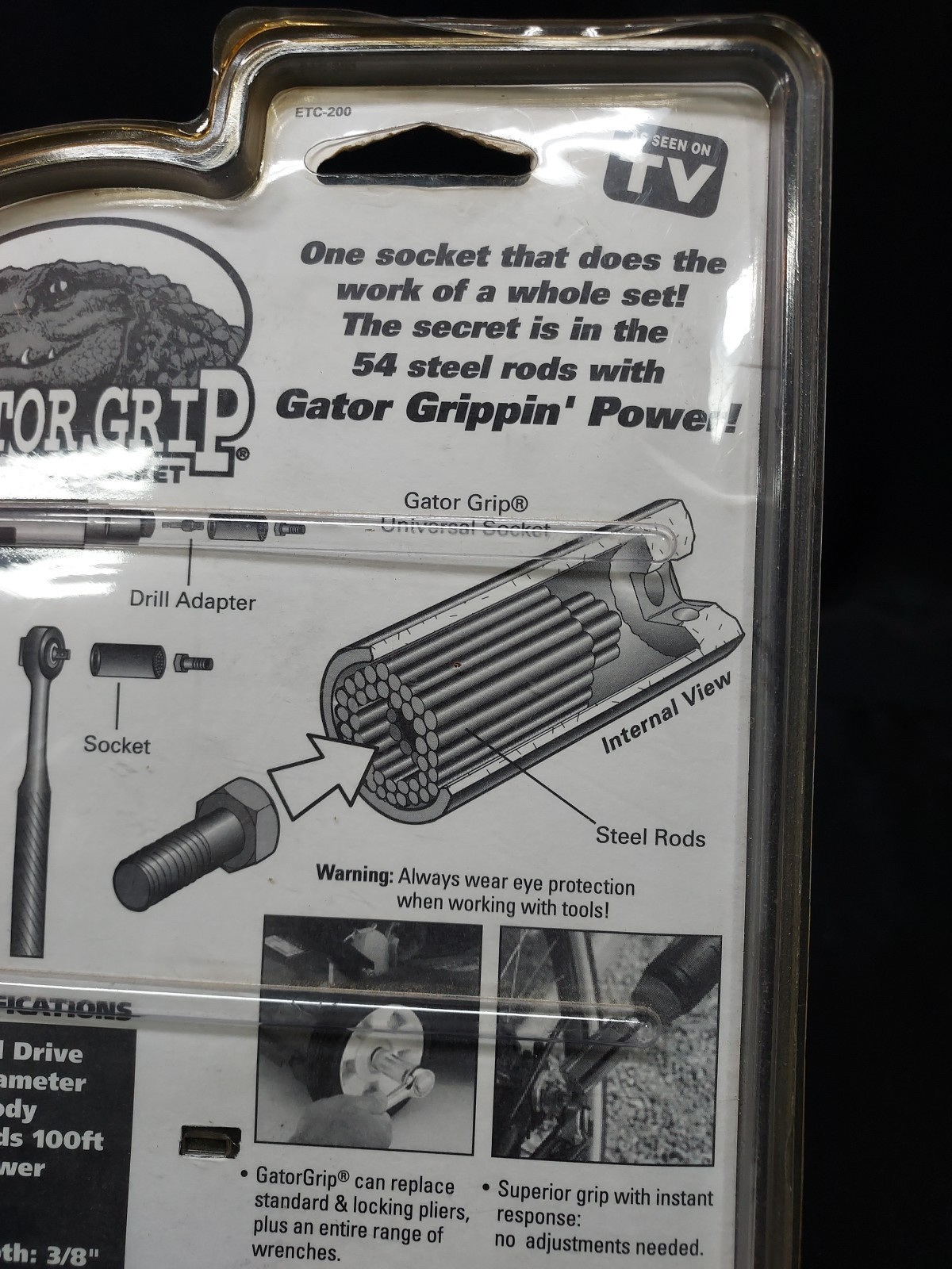 NEW Endeavor Tool Co. Rachet & GATOR GRIP Universal Socket 3/8 Drive MADE in USA Item image 9