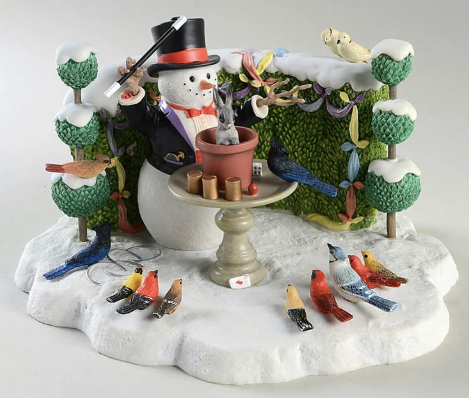 Primary image for Lenox Bywaters Lighted The Amazing Snowdini Magician Snowman Figurine NEW $320