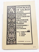 Anthology of Sacred Song Soprano Vol 1 Edited By Max Spiker 1901 Schirmer - £15.61 GBP