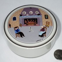 Villeroy &amp; Boch 4&quot; Fireplace Cat Porcelain Trinket Box Dish Naif Signed ... - £13.54 GBP