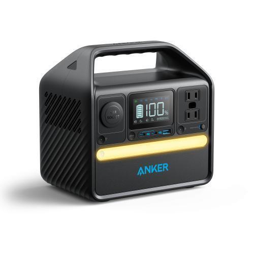 Anker 522 Portable Power Station - 2 AC outlets - 1 x USB-A port - 2 x USB-C por