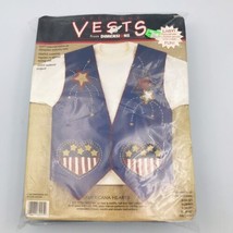 1996 Vintage Applique Vest Kit Americana Hearts Dimensions Pattern S M L XL XXL - £11.18 GBP