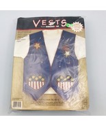 1996 Vintage Applique Vest Kit Americana Hearts Dimensions Pattern S M L... - £11.00 GBP