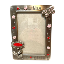 Fetco The Girls Metal Enamel Picture Frame Flowers Butterflies 4 x 6 inches - £9.20 GBP