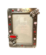 Fetco The Girls Metal Enamel Picture Frame Flowers Butterflies 4 x 6 inches - £9.07 GBP