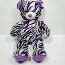 Build-A-Bear 2013 Wild About Stripes 18&quot; Purple and Black Striped Zebra ... - $29.69