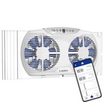 Lasko W09560 Bluetooth Enabled Twin 9-Inch Window Fan with Independent E... - £94.03 GBP