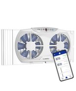 Lasko W09560 Bluetooth Enabled Twin 9-Inch Window Fan with Independent E... - £93.46 GBP
