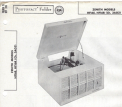 1958 ZENITH HF16E HF16R Record Player Photofact Service MANUAL Phonograp... - $9.89