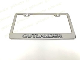 3D Outlander Badge Emblem Stainless Steel Chrome Metal License Plate Frame - £18.48 GBP