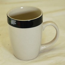 Stoneware Black Band Coffee Mug Hot Chocolate Cup Todays Home - £10.12 GBP
